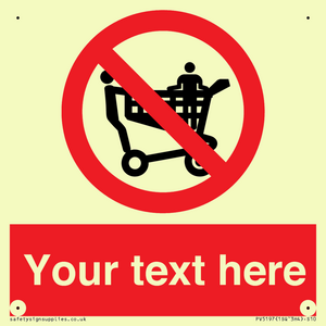 Custom No Climbing on Trolley Sign